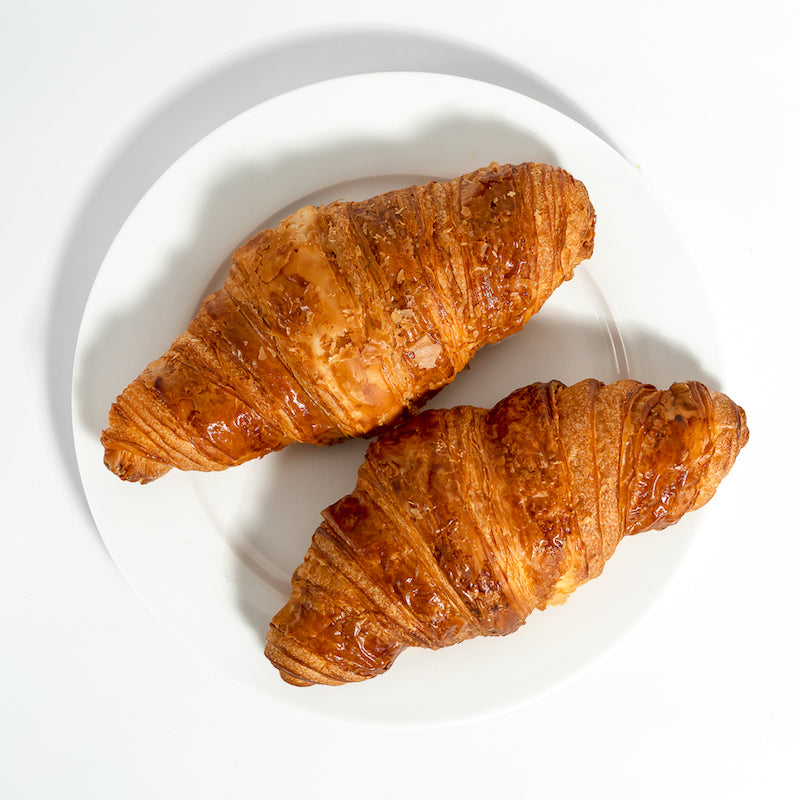 two buttery croissant